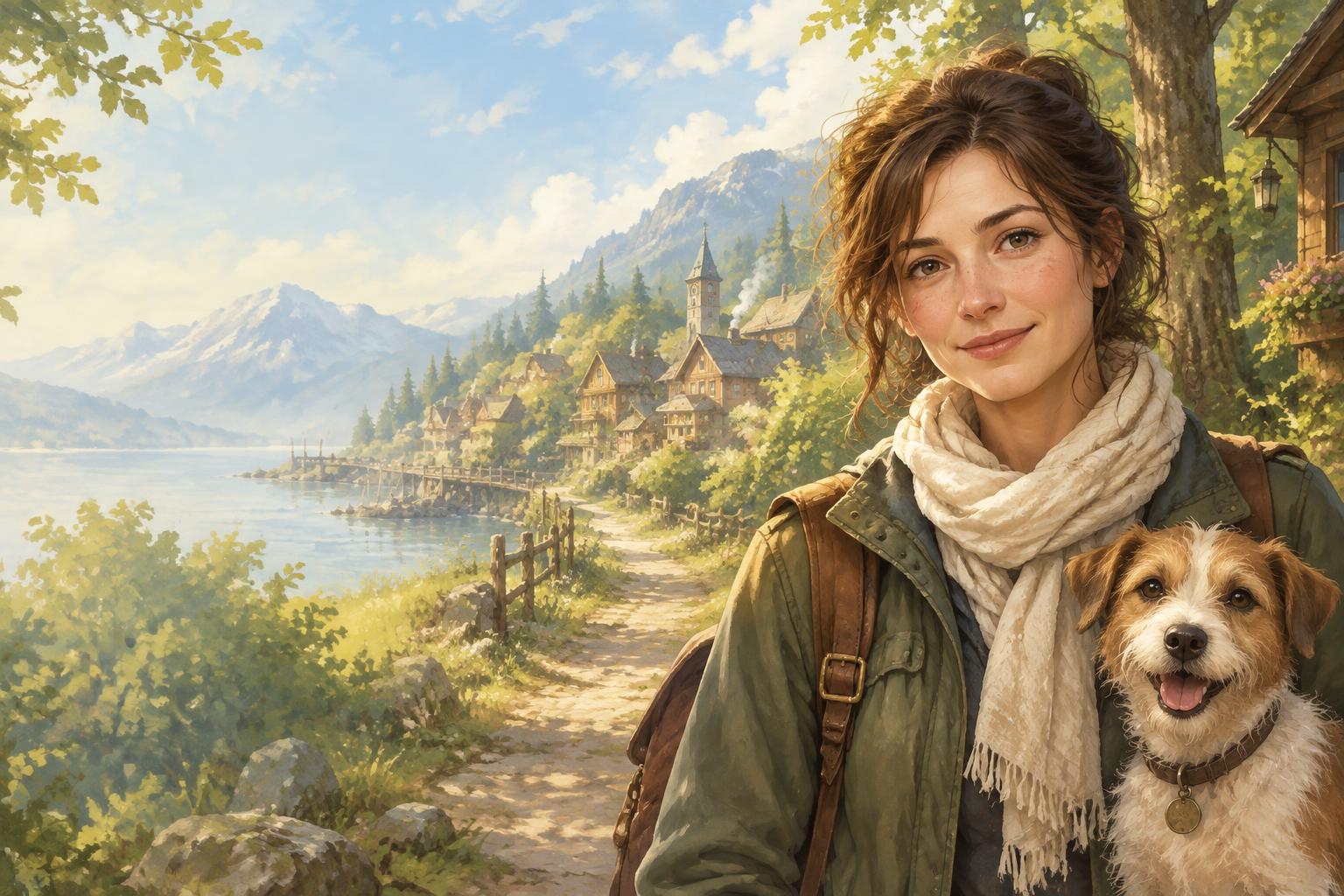 AWSW hand-painted traveller and companion adventure portrait