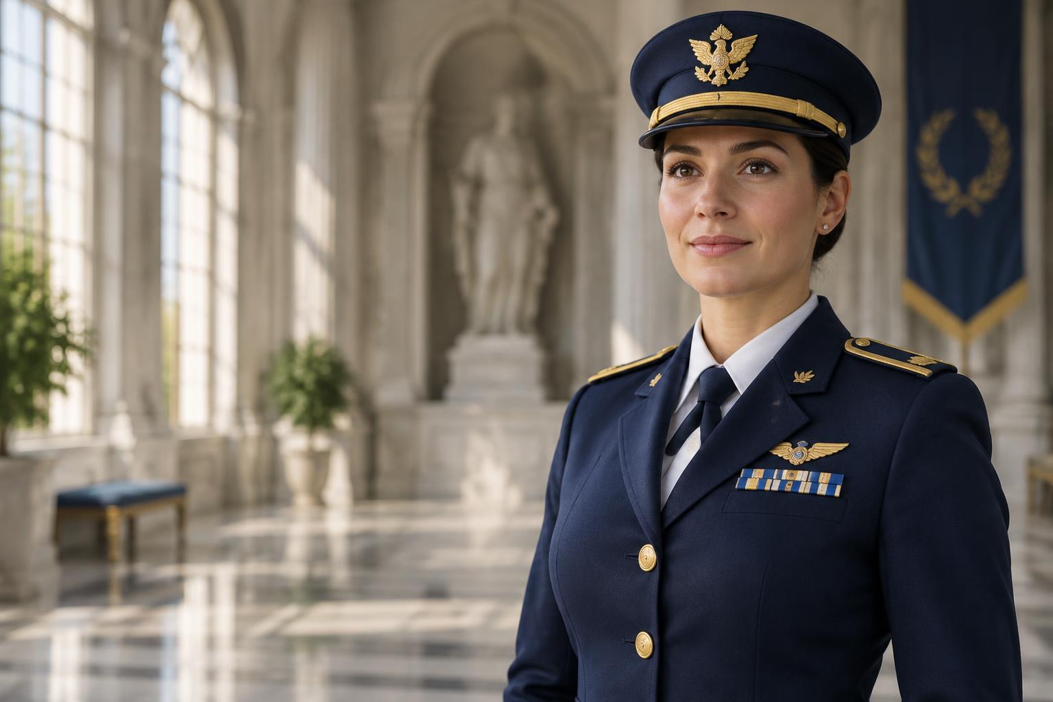Dignified ceremonial military portrait